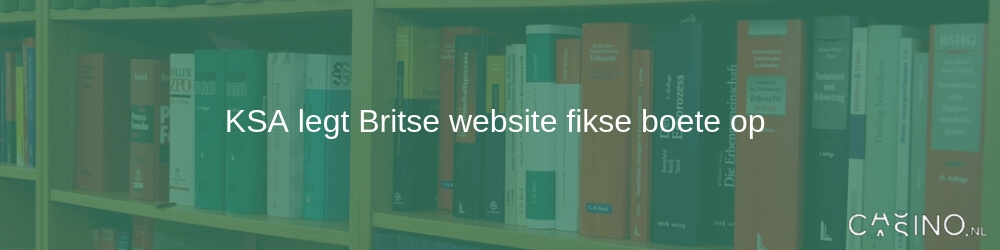 KSA legt Britse website fikse boete op