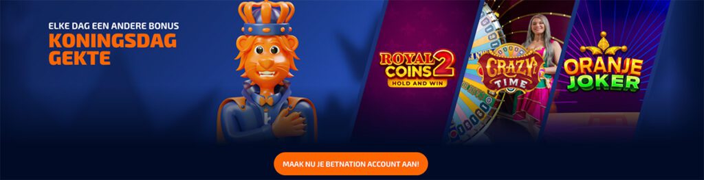 betnation casino koningsdag bonus