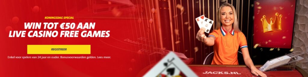 jacks online koningsdag bonus live casino