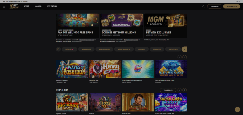 BetMGM website ervaring