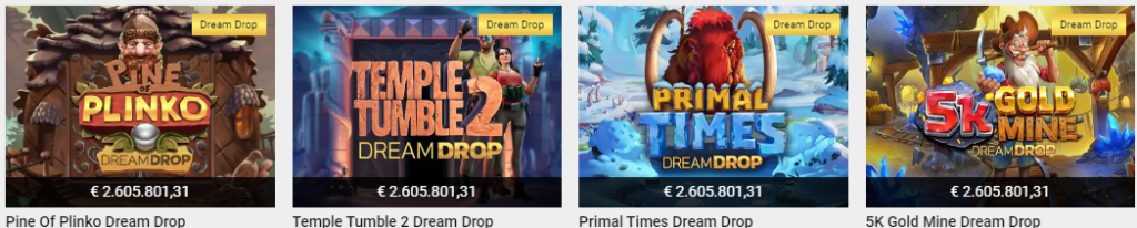 dream drop mega jackpots