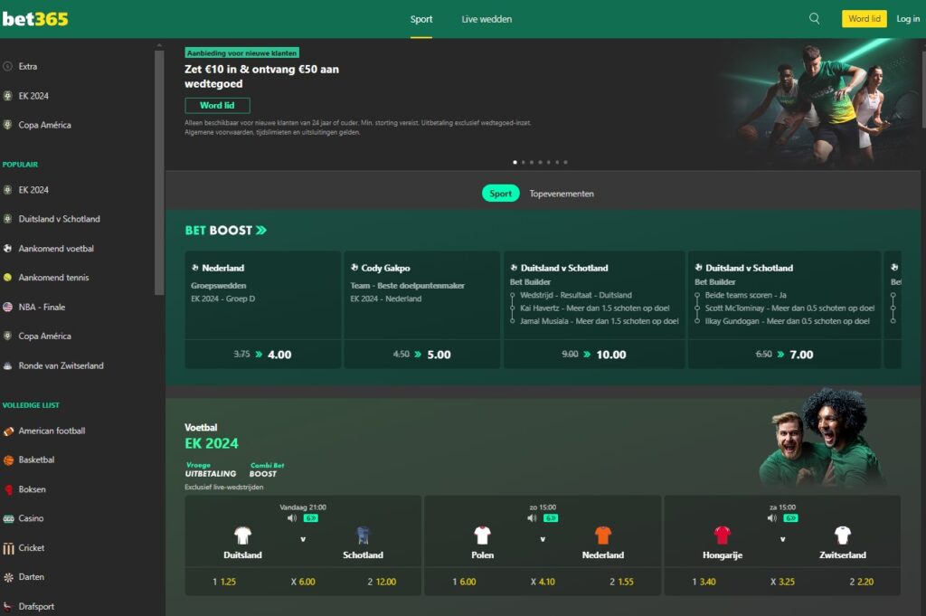 Bet365 sport aanbod