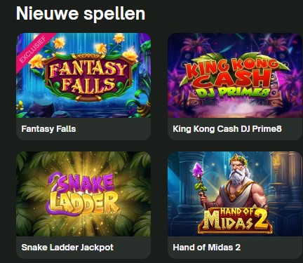 comeon nieuwe spellen