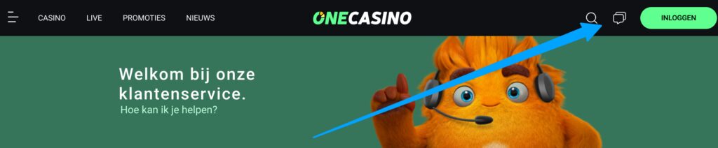 contact klantenservice One Casino