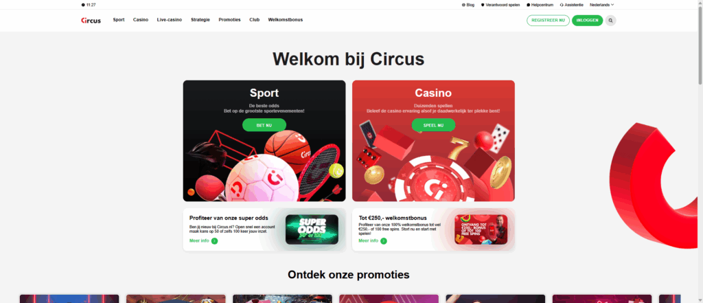 Circus Casino website gebruikerservaring test van Casino.nl