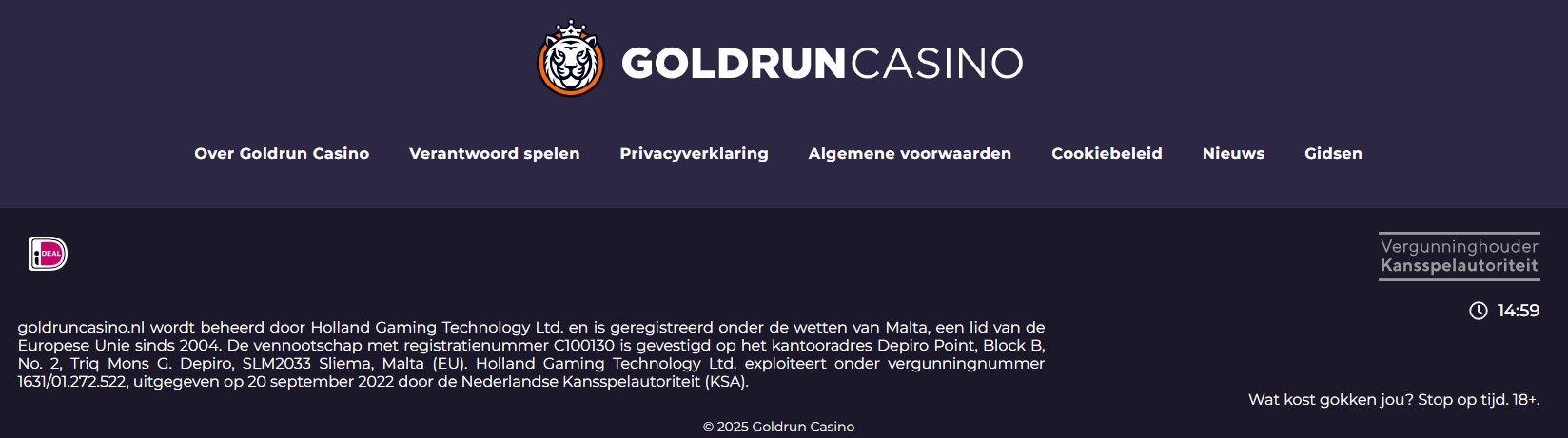 Goldrun Casino footer 10-06-2025