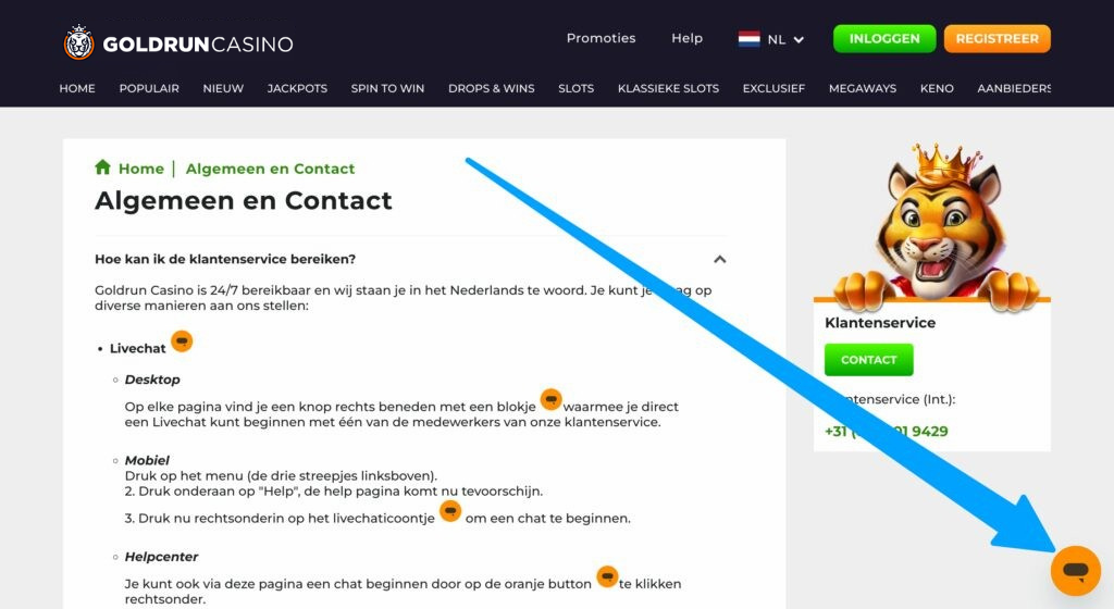 goldrun casino contact opnemen