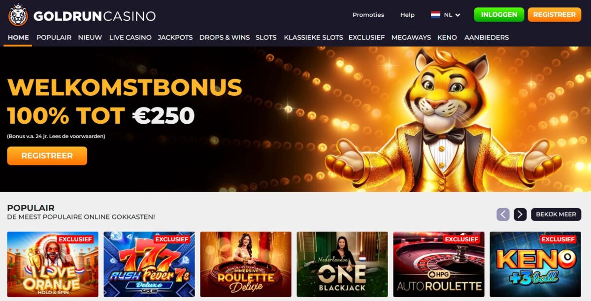 Goldrun Casino Nederland hoofdpagina