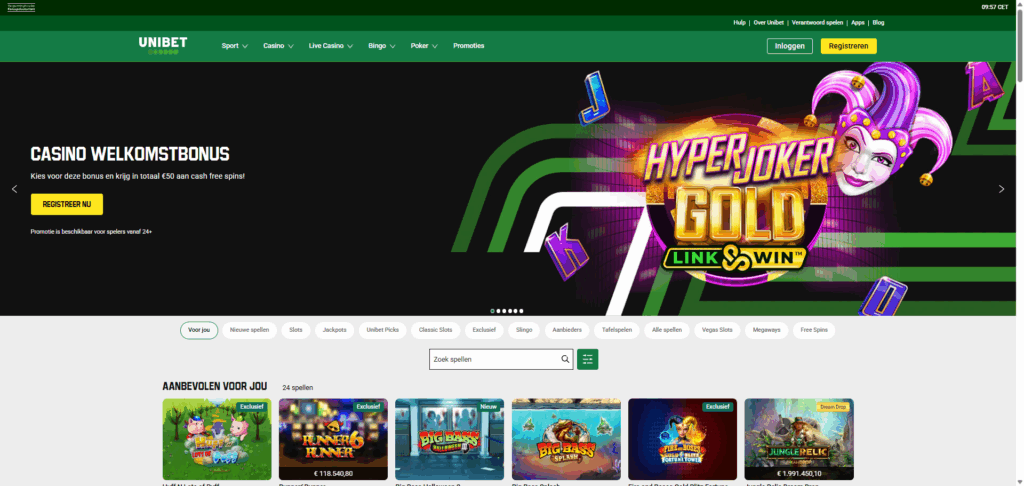UNIBET website gebruikerservaring test van Casino.nl