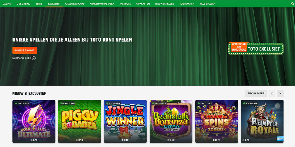 toto casino exclusieve spellen