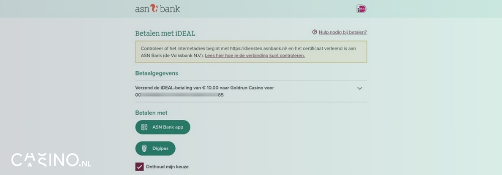 casino.nl betalen met ideal digipas