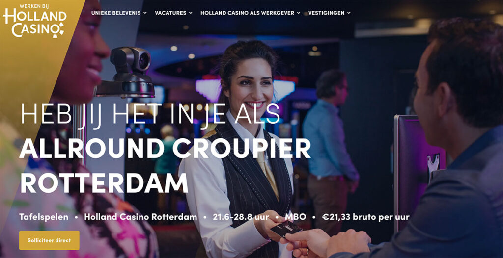 hoeveel verdient holland casino croupier