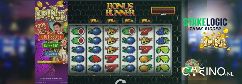 casino.nl Bonus Runner klassieke gokkast met Spin to Win