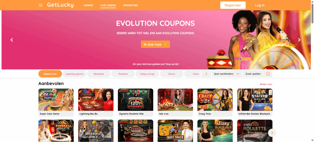 GetLucky live casino