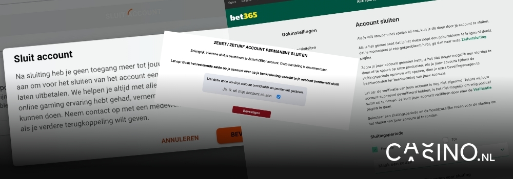 casino account sluiten